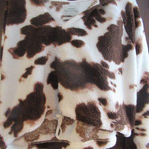 URBAN OUTFITTERS Cow Skin Patterned Hoodie Medium